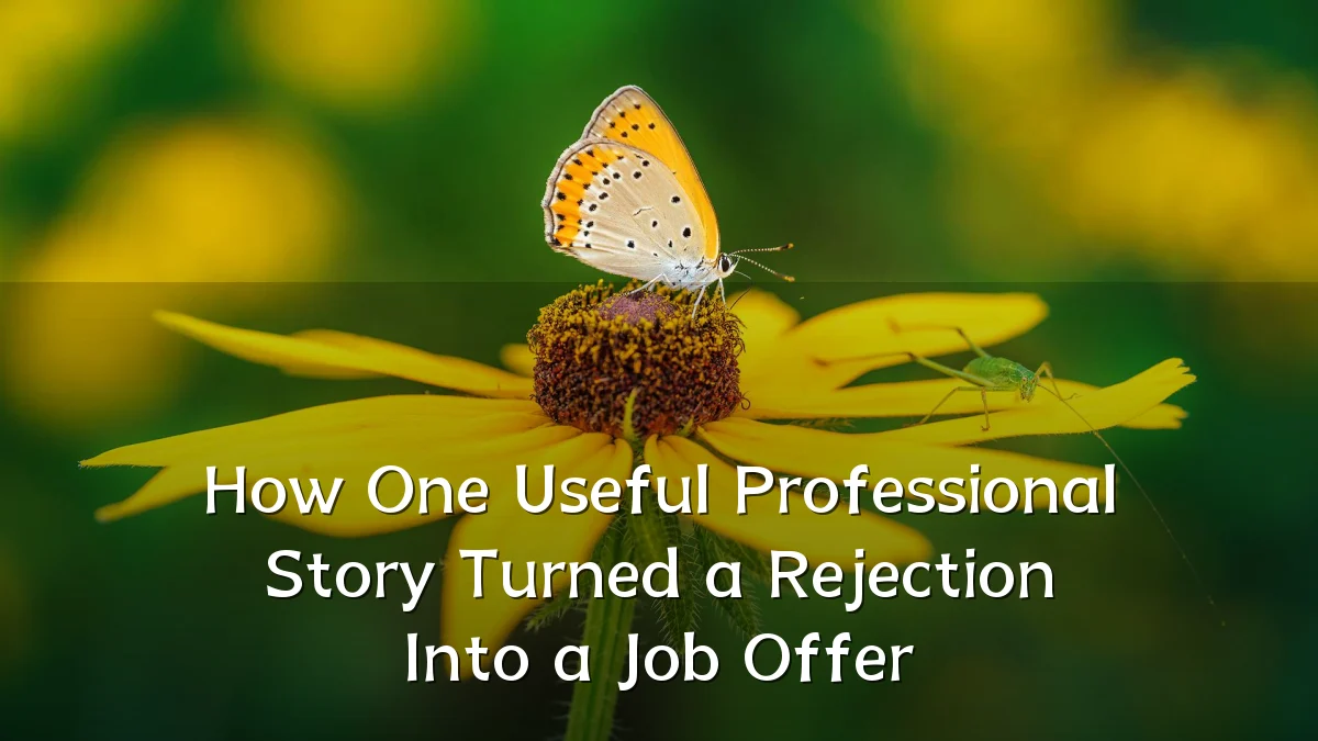 How One Useful Professional Story Turned a Rejection Into a Job Offer