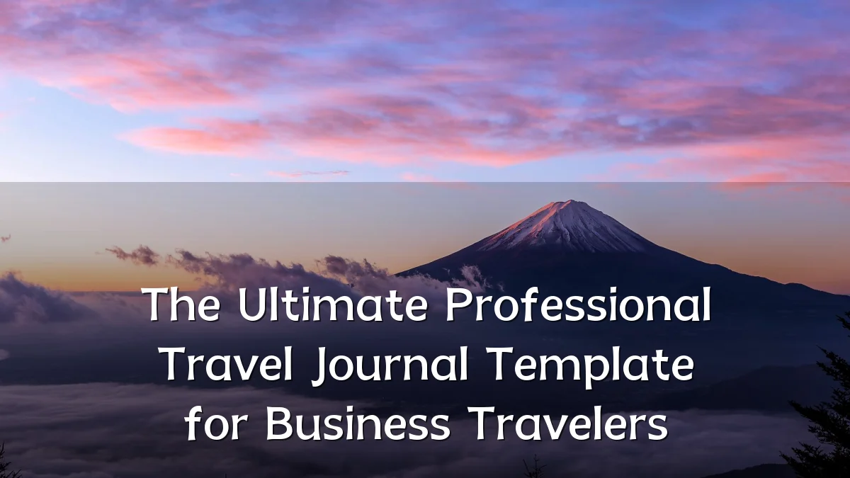 The Ultimate Professional Travel Journal Template for Business Travelers