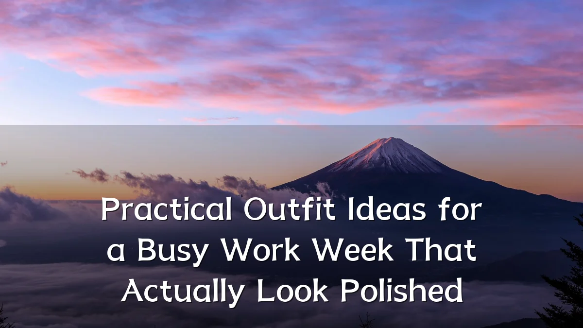 Practical Outfit Ideas for a Busy Work Week That Actually Look Polished