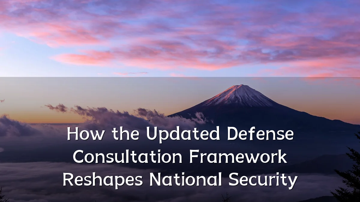 How the Updated Defense Consultation Framework Reshapes National Security